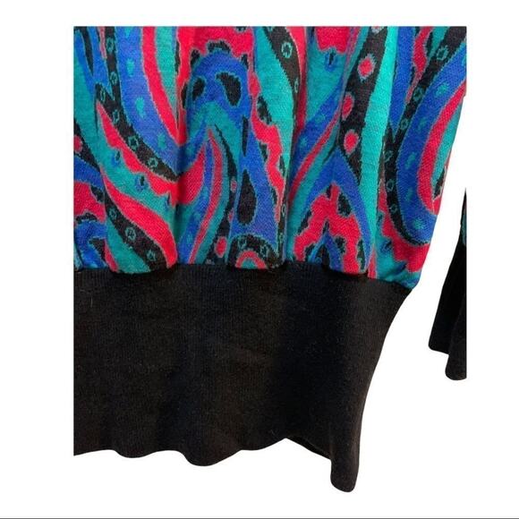 Vintage brenner sports neon 80s sweater! Vibrant bright colors! - Picture 4 of 6